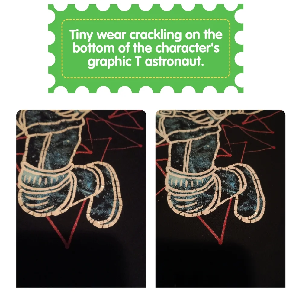 Wonder Nation Boy XS Black Astronaut Space🚀 Graphic T Glow In The Dark T-shirt - Picture 9 of 10